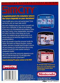 SimCity - Box - Back Image
