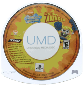 Spongebob Squarepants: The Yellow Avenger - Disc Image