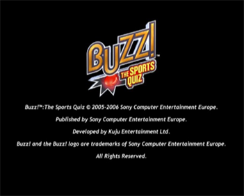 Buzz! The Sports Quiz - Screenshot - Game Title Image