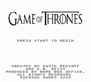 Game of Thrones - Screenshot - Game Title Image