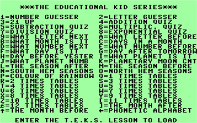TEKS: The Educational Kids Series - Screenshot - Game Title Image