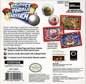 Muppet Pinball Mayhem - Box - Back Image