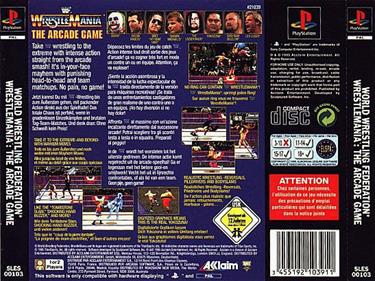 WWF WrestleMania: The Arcade Game - Box - Back Image