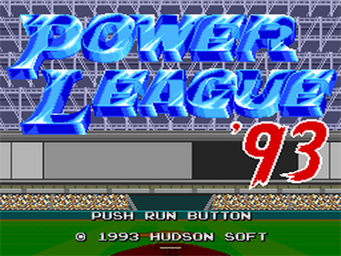 Power League '93 - Screenshot - Game Title Image