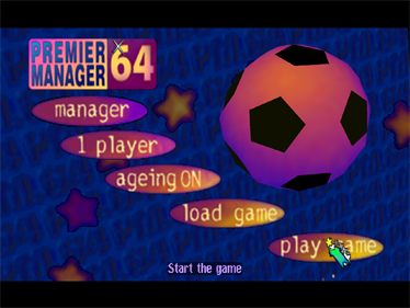 Premier Manager 64 - Screenshot - Game Title Image
