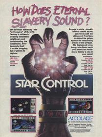 Star Control  - Advertisement Flyer - Front Image