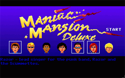 Maniac Mansion Deluxe - Screenshot - Game Title Image