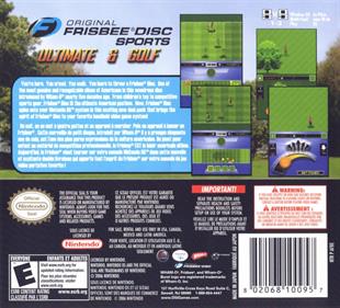 Original Frisbee Disc Sports: Ultimate & Golf - Box - Back Image