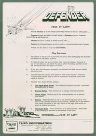 Defender - Advertisement Flyer - Back