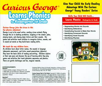 Curious George Learns Phonics - Box - Back Image