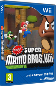 Newer Super Mario Bros. Wii - Box - 3D Image