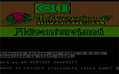 Scott Adams' Graphic Adventure #1: Adventureland - Screenshot - Game Title Image