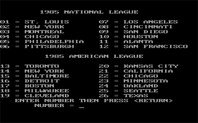 Pure-Stat Baseball - Screenshot - Game Select Image