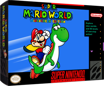 Super Mario World Widescreen Edition - Box - 3D Image