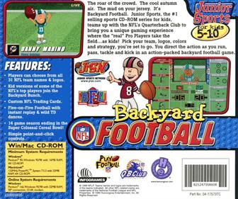 Backyard Football - Box - Back Image
