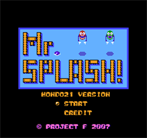 Mr. Splash! - Screenshot - Game Title Image