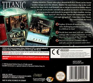 Murder on the Titanic - Box - Back Image