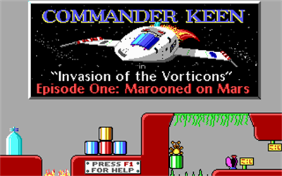 Commander Keen 1: Marooned on Mars - Screenshot - Game Title Image