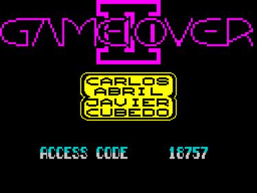 Game Over II - Screenshot - Game Select Image