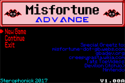 Misfortune Advance - Screenshot - Game Title Image