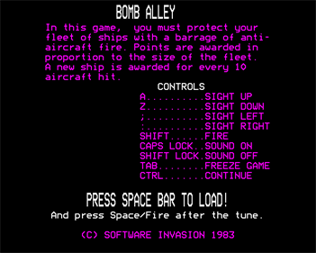 3D Bomb Alley - Screenshot - Game Title Image