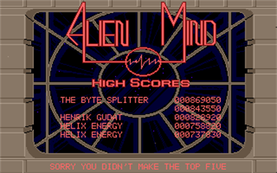 Alien Mind - Screenshot - High Scores Image