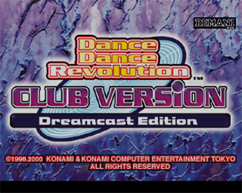 Dance Dance Revolution Club Version: Dreamcast Edition - Screenshot - Game Title Image