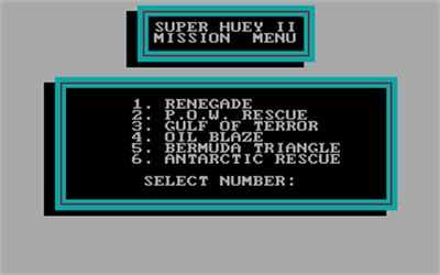 Super Huey II - Screenshot - Game Select Image