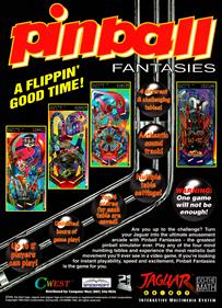 Pinball Fantasies - Advertisement Flyer - Front Image