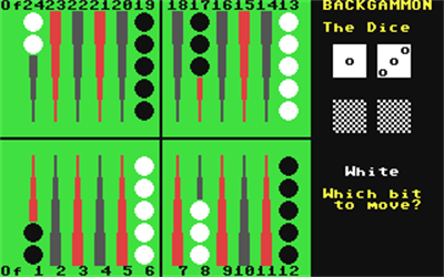 Backgammon (Alphavite Publications) - Screenshot - Gameplay Image