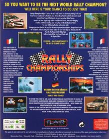 Rally Championships - Box - Back Image