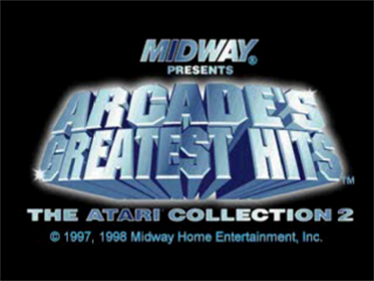 Arcade's Greatest Hits: The Atari Collection 2 - Screenshot - Game Title Image