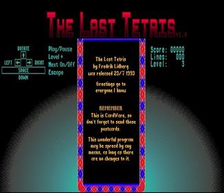 The Last Tetris - Screenshot - Game Title Image