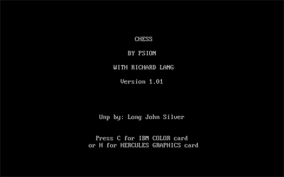 Psion Chess - Screenshot - Game Title Image