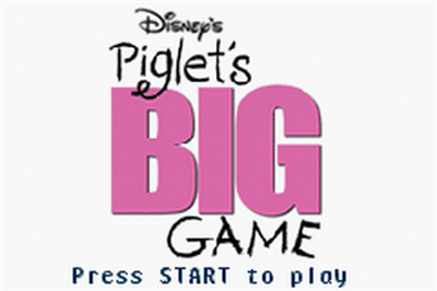 Piglet's Big Game - Screenshot - Game Title Image
