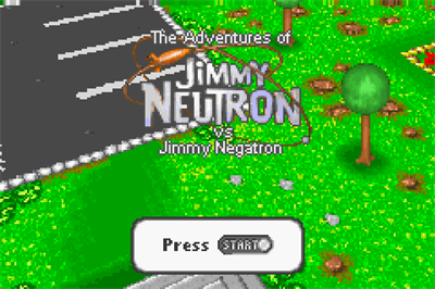 The Adventures of Jimmy Neutron Boy Genius vs. Jimmy Negatron - Screenshot - Game Title Image