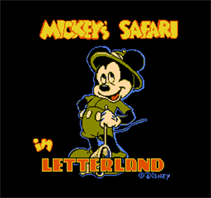 Mickey's Safari in Letterland - Screenshot - Game Title Image