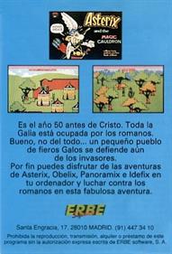 Asterix and the Magic Cauldron - Box - Back Image