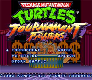 Teenage Mutant Ninja Turtles: Tournament Fighters - Screenshot - Game Title Image