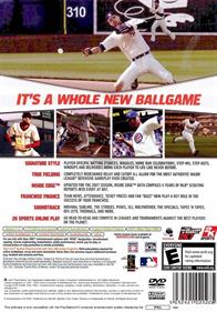 Major League Baseball 2K11 - Box - Back Image