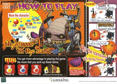 Nightmare in the Dark - Arcade - Controls Information Image