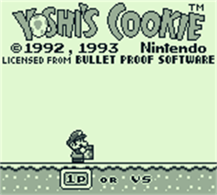 Yoshi's Cookie - Screenshot - Game Title Image