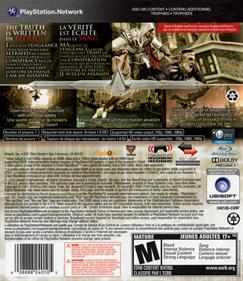 Assassin's Creed II - Box - Back Image