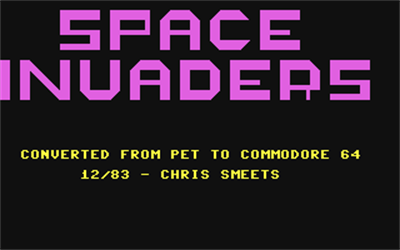 Space Invaders (Keypunch Software) - Screenshot - Game Title Image