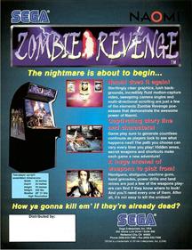 Zombie Revenge - Advertisement Flyer - Back Image