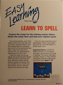 Learn to Spell - Box - Back Image