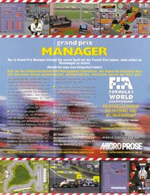 Grand Prix Manager - Box - Back Image