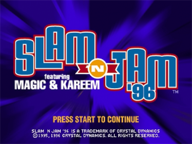Slam 'n Jam '96: Featuring Magic & Kareem - Screenshot - Game Title Image