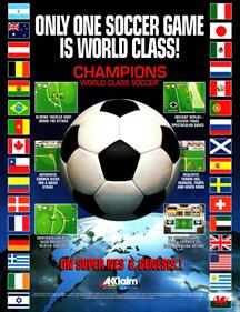 Champions World Class Soccer - Advertisement Flyer - Front Image
