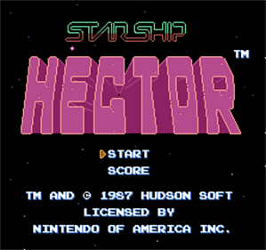 Starship Hector - Screenshot - Game Title Image